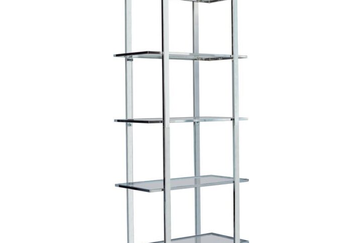 Create a well styled living space that radiates modern luxury. This contemporary bookcase delivers sleek lines of metal in your choice of gorgeous