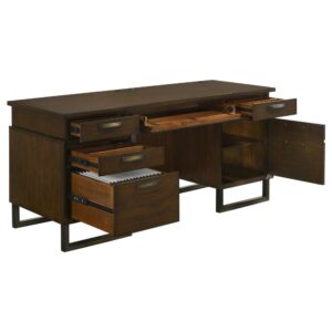 Expand the functional workspace of your home office with a charming multi-functional credenza desk. Stylishly designed