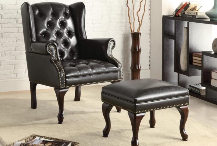 Elegance and style converge in a beautiful decor staple. This accent chair offers a sophisticated upgrade to a traditional living room or study. With a wingback silhouette