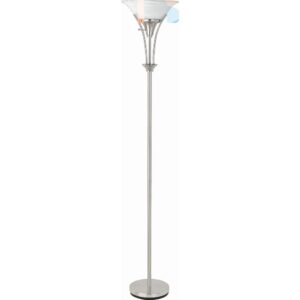 elegant look. This floor lamp brings an artisan flavor with a tall