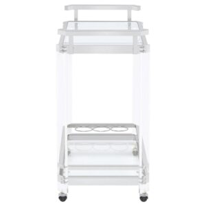 take this serving cart wherever drinks are in demand.
