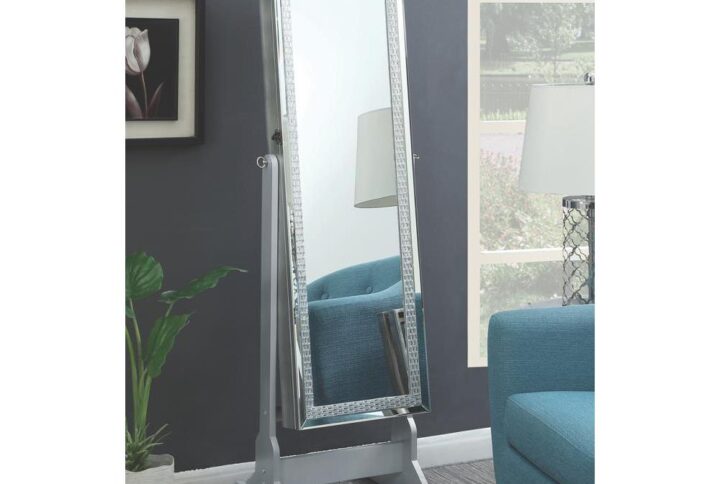 Combine beauty with function to create the perfect bedroom addition. This cheval jewelry mirror is truly an inspired choice