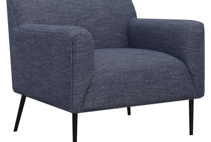 Present your transitional living room seating area with this sleek and sophisticated contemporary lounge chair