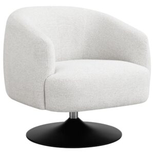 this contemporary swivel accent chair is the perfect addition to a vintage-inspired home. A throwback to a retro era