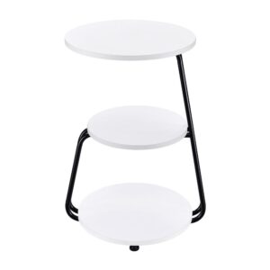 Put final touches on a modern living space with the sculpted flair of this contemporary accent table. The three-tier design is eye-catching and versatile