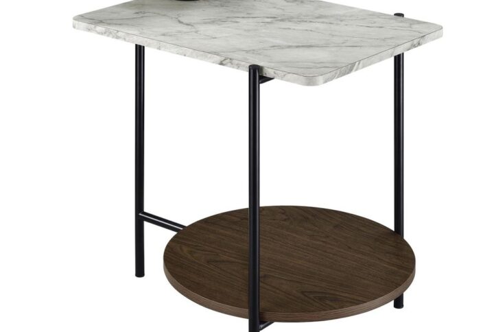 Outfit your favorite sitting area with plenty of modern functionality without sacrificing style. A contemporary tiered side table is a charming solution