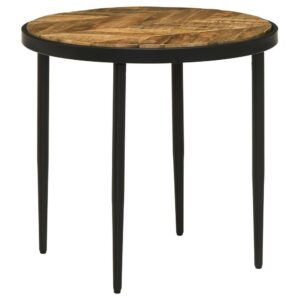 Beautiful natural mango wood bring earthy character to a rustic side table. Perfect for a welcoming living space or den