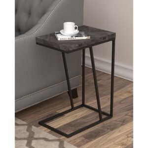 Draw upon the rustic and the modern for this accent table. Rustic elements present themselves in the wood finish on the tabletops. The metal legs and base show the industrial contribution to this piece. Capture the essence of rustic industrial style in this table. Available in different colors and finishes to suit your space.