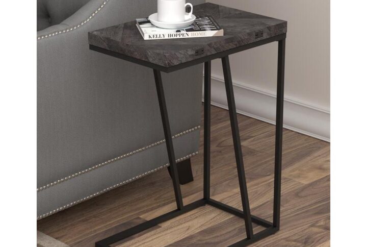 Draw upon the rustic and the modern for this accent table. Rustic elements present themselves in the wood finish on the tabletops. The metal legs and base show the industrial contribution to this piece. Capture the essence of rustic industrial style in this table. Available in different colors and finishes to suit your space.