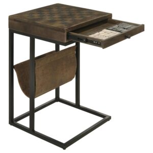 An iconic game with legendary roots folds into the design of this accent table