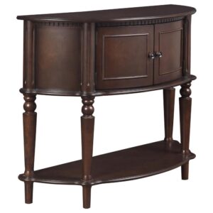 Enjoy a rich provincial flavor in this stylish accent table. Built in a fetching half-round shape
