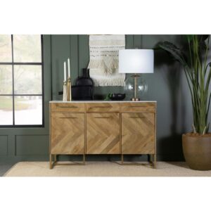 this cabinet serves as an enticing marker for entryways and a functional and fashionable addition to dining rooms and main living areas. Conforming to environmentally conscious trends