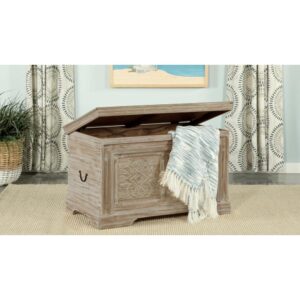 cottage style storage trunk at the foot of a bed or allow it to double as a coffee table within a beachside bungalow or contemporary home. With an eclectic style and hand-crafted quality