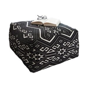 this upholstered accent stool is sure to liven up any space.