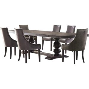 You'll feel proud to offer guests a seat at this dining room set. Inspired by traditional European decor