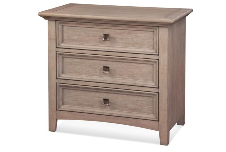 The casual yet contemporary Quebec Bedroom Collection features a soft driftwood finish