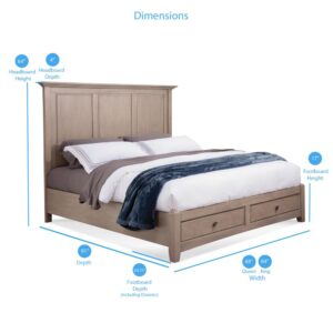 perfect for updating your home.  The Quebec Queen Storage Bed has two spacious drawers with roller bearing side guides and finished drawer interiors to protect even your most delicate items.  Sturdily constructed using hardwood solids and oak veneers.