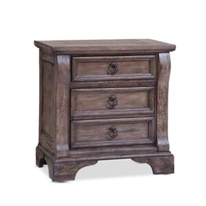 An heirloom is a timeless treasure that passes from generation to generation bringing each family member immeasurable joy through memories. The Heirloom Night Stand is a masterful piece of tradition finished in a distressed rustic charcoal with rubbed through highlights. From the heavy top to the beaded drawer fronts