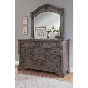 beveled glass. Enjoy a tradition of creating ageless family heirlooms with the Heirloom Triple Dresser and Mirror.
