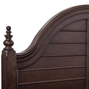 arched crown moldings with turned finials adorning the posts.  Your purchase includes the panel headboard only.  Attaches to most standard metal bed frames (not included).   Available in both Queen and King sizes.