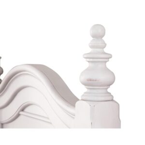 arched crown moldings with turned finials adorning the posts.  Your purchase includes the panel headboard