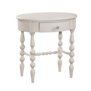while the oval shape and turned legs give a cottage feel.   The Rodanthe Accent Table has one drawer with full extension roller bearing side glides