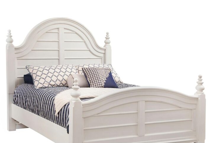 You can almost hear the lull of the ocean waves with the addition of the Rodanthe Bedroom Collection to your home.  The dove-white finish with gentle rub through creates a warm and familiar environment for you or your guests. The Rodanthe Panel Bed boasts thick