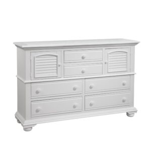 Bring instant charm and warmth to your bedroom with Cottage Traditions’ high dresser from American Woodcrafters. The high dresser