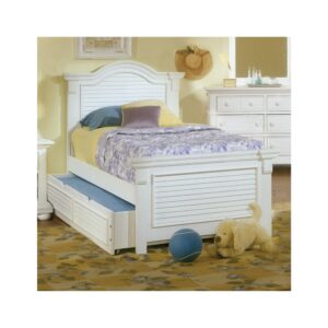 Give them a space of their own they will never outgrow with Cottage Traditions twin panel bed from American Woodcrafters. Finished in eggshell white