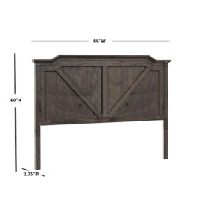 The roughhewn look and planked case tops combine with a smooth finish to create the rustic elegance of the Farmwood Bedroom Collection. The Queen Panel Headboard design details include timberframe raised panels resembling barn door construction.  Your purchase includes one headboard only.