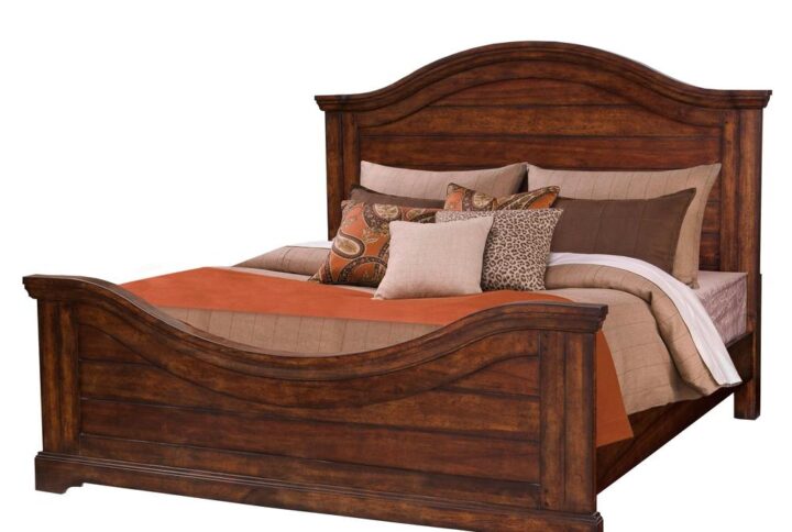 Make the warm and welcoming Stonebrook Bedroom collection a part of your home.  The rich tobacco finish is lightly distressed giving character to this well crafted collection.  The King Panel Bed features an arched and planked headboard with thick molding detail.   The footboard adds interest and individuality with its planked and inverted arch design.   Purchase includes Queen Headboard
