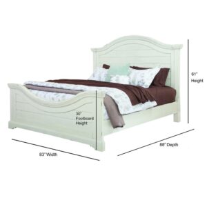 King Footboard and Side Rails.   Bed requires the use of both a box spring and mattress (not included).
