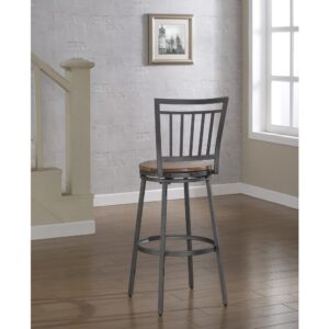 The Filmore Counter Stool is a modern take on the old-fashioned slat-back chair