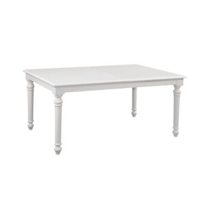 Bring instant charm and warmth to your dining space with the Cottage Traditions’ Extendable Leg Table.  Finished in eggshell white