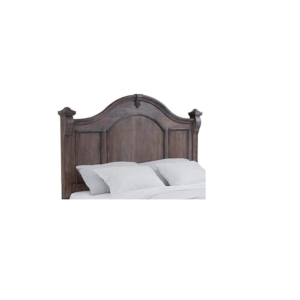 An heirloom is a timeless treasure that passes from generation to generation bringing each family member immeasurable joy through memories. The Heirloom Queen Poster Headboard Only is a masterful piece of tradition that is finished in a distressed rustic charcoal with rubbed through highlights. The decorative arched crown rail is reminiscent of late 17th century architecture.  A centered medallion decoration and magnificently curved posts nostalgically frame the decorative dome beading of the headboard.  Enjoy a tradition of creating ageless family heirlooms with the Heirloom Queen Poster Headboard.  Your purchase includes one headboard only.