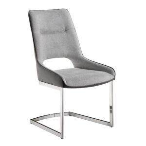 padded seat and back. This chair is versatile and will make coordinating room decor stress-free and fun. Chair features include sturdy stainless steel legs and feature a cradle seat back