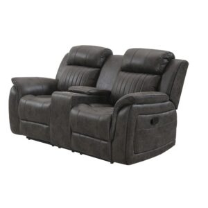Enhance your living room with the U8517 collection by Global Furniture USA. An elegant living room set finished in easy-to-care charcoal fabric