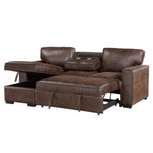 a stunning blend of contemporary design and practicality. This elegant piece features a stylish upholstery