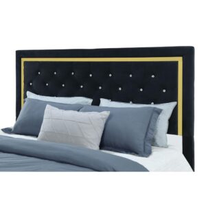 a modern and refined bedroom. This sophisticated collection features a striking black finish