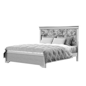 a luxuriously appointed bed that will help you create an oasis of comfort and relaxation in your home.  The Verona bed features a gorgeous blend of silver tones
