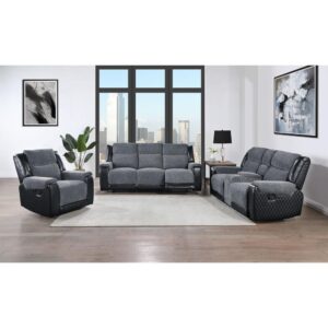Experience ultimate comfort with the U5914 Dark Grey Reclining Collection by Global Furniture USA. This plush collection includes a reclining sofa