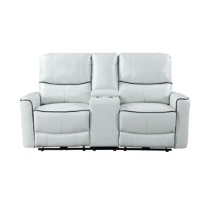 a luxurious and modern addition to your living space. This exquisite ensemble includes a power reclining sofa