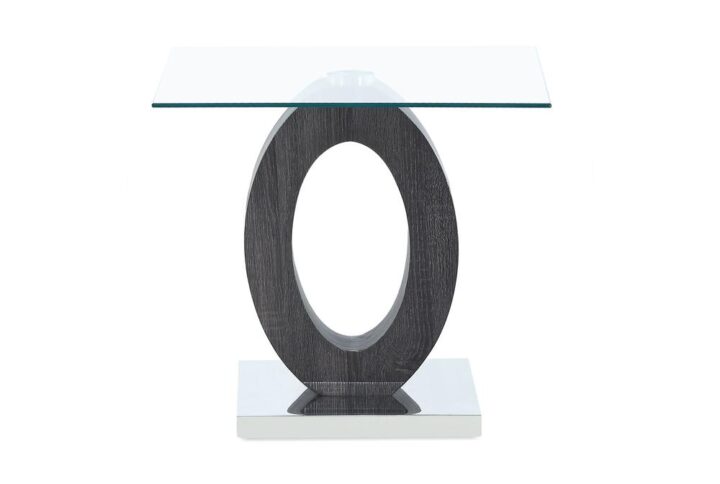 Unique design and modern appeal are the highlights of this dynamic and functional occasional table. From the gleaming Glass Top