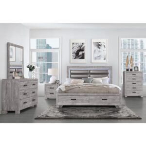 a stylish and versatile addition to any bedroom. Each piece in this elegant collection has been made from high-quality wood and finished in a sleek grey tones to give it a sophisticated look. Stylishly designed