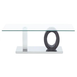 Unique design and modern appeal are the highlights of this dynamic and functional occasional table. From the gleaming Glass Top