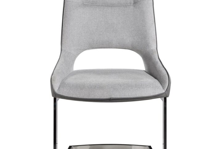 Comfort and style without busting your budget are the hallmarks of this contemporary dining chair. Offered in a light grey with dark grey PU
