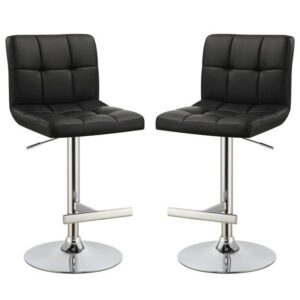 Add fun to your home bar or kitchen counter with this recreation bar stool. Chrome footrest and base for a clean