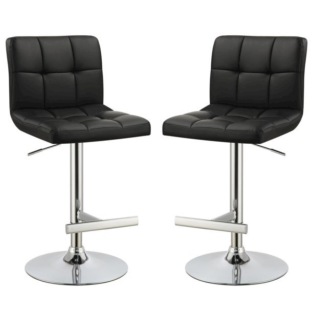 Add fun to your home bar or kitchen counter with this recreation bar stool. Chrome footrest and base for a clean