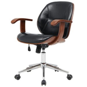 Samuel PU Bamboo Office Chair w/ Armrest