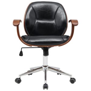 Samuel PU Bamboo Office Chair w/ Armrest